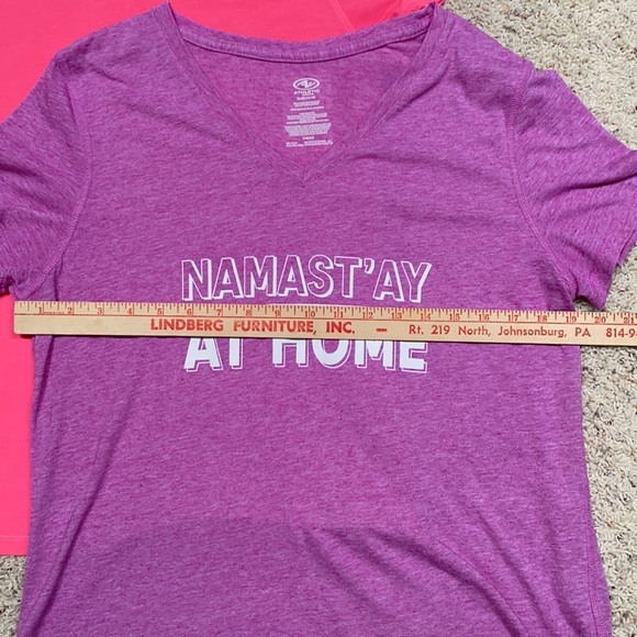 Women’s XL16-18 ATHLETIC cap sleeve Vneck t-shirts - Picture 3 of 6